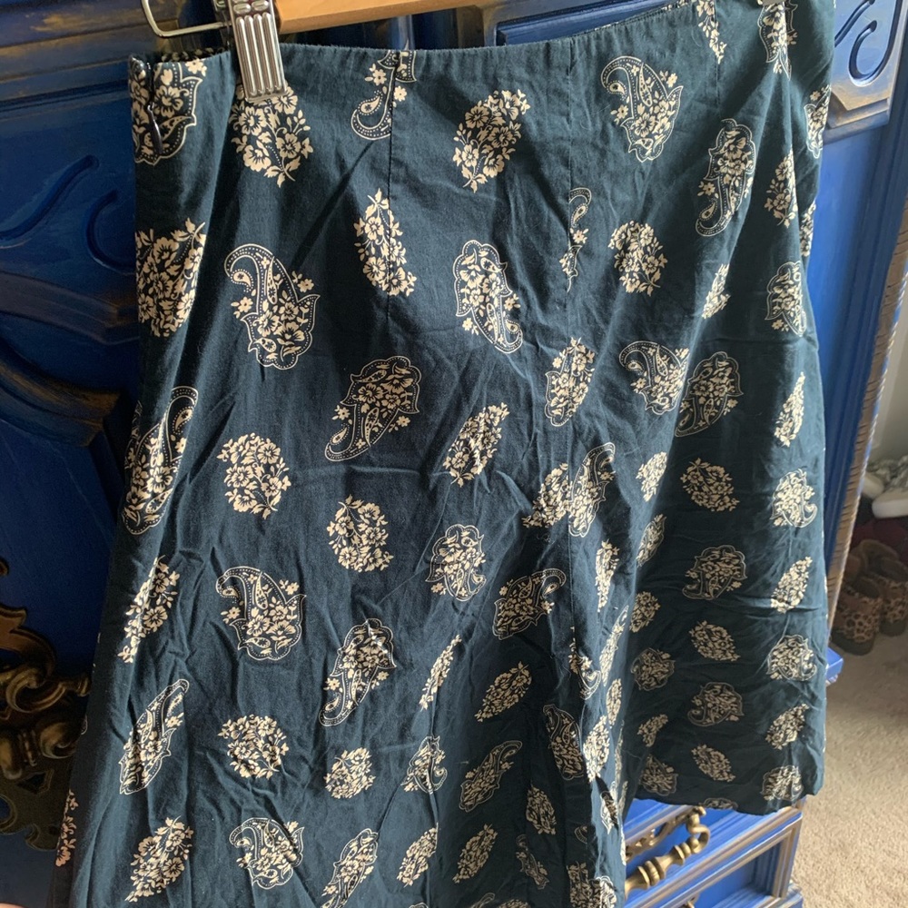 Banana Republic Lined A-line Skirt Paisley Size 6 - Picture 4 of 4